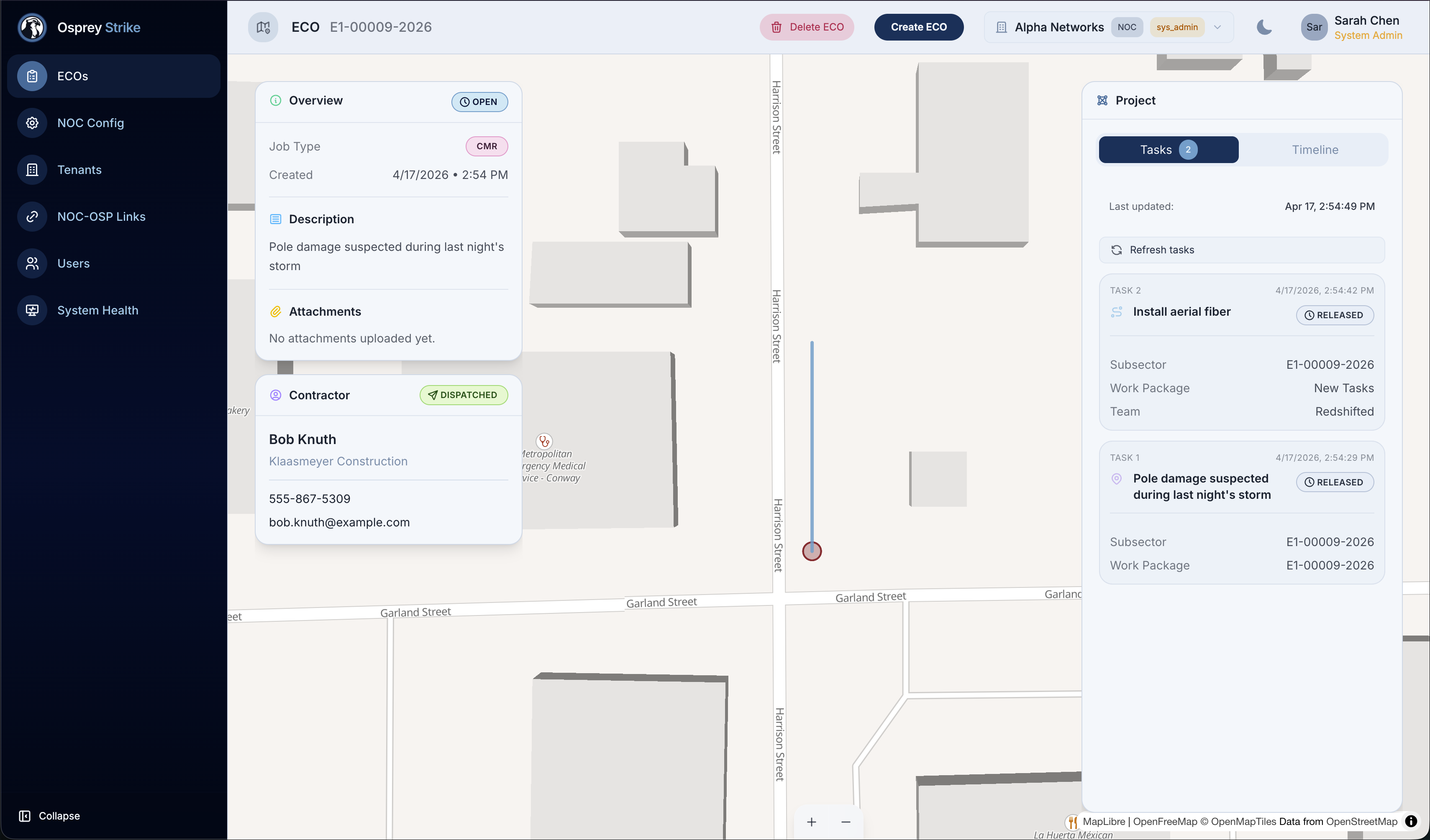 OspreyStrike live ECO view